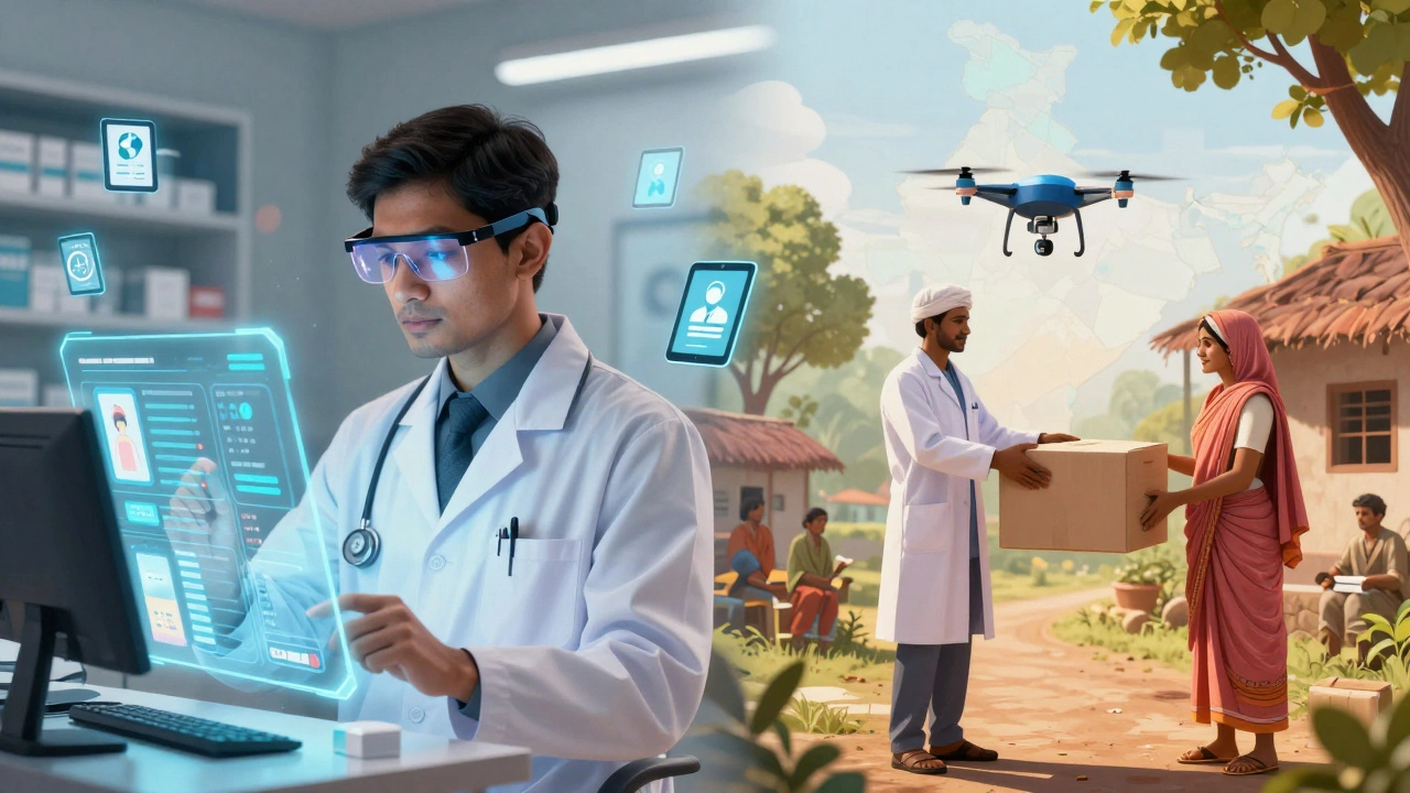 Urban and rural pharmacists connected by digital health technology